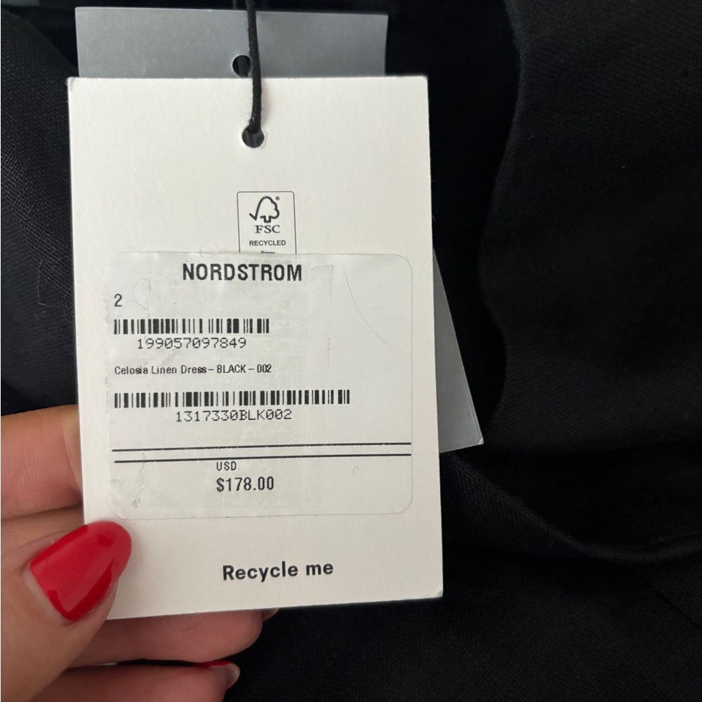 Reformation Elegant Black Mini Dress - Picture 6 of 6